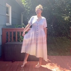 Madewell 100% cotton gauzy tie dye midi dress, medium